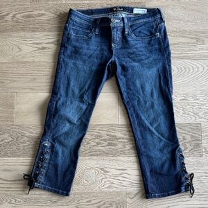 Guess Capri Blue Jeans Lace-Up US27
